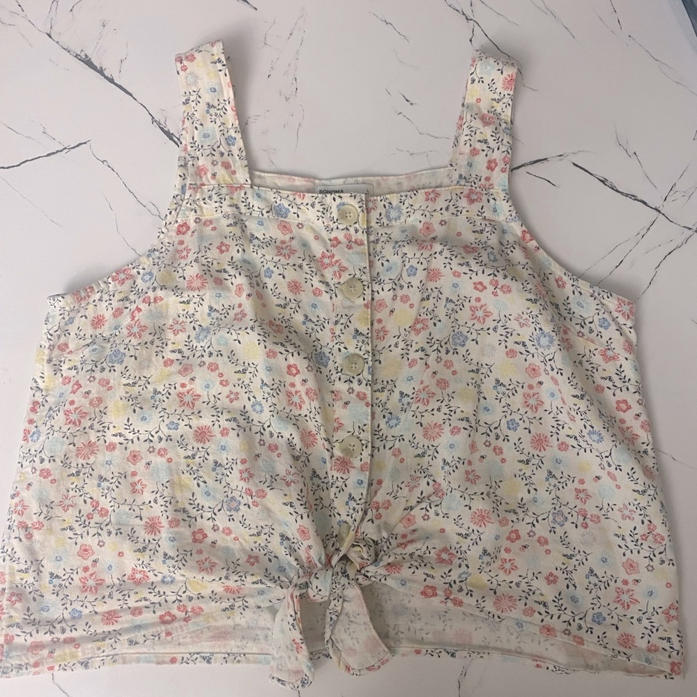 Multi print Top L, pull on skirt L